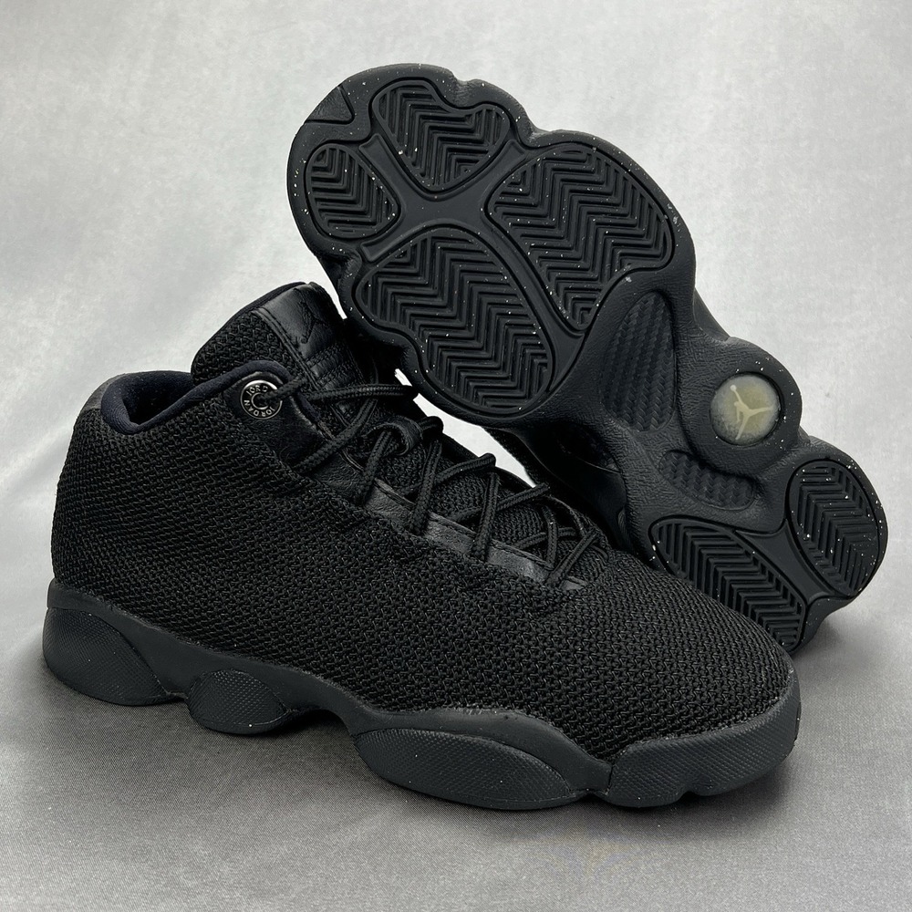 Nike Air Jordan Horizon Low Black Basketball Shoes 845099-010 Youth 5Y Retro Y2K